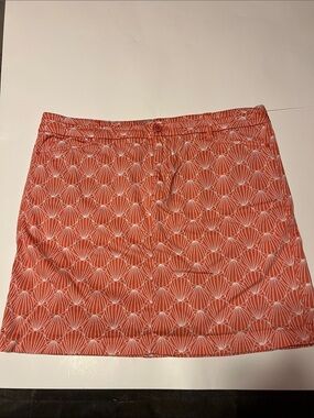 Intro Women's Coral “love the fit” Patterned A-Line Skort Size 14